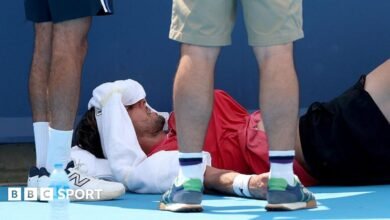 Cincinnati Abierto: Arthur Rinderknech se derrumba en la cancha en condiciones de calor