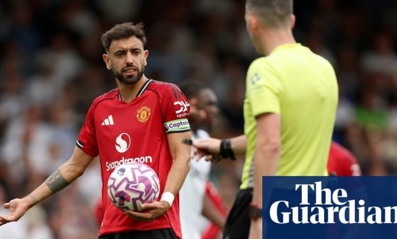 Amorim le dijo al Manchester United ‘creciendo’ mientras Fernandes dijo que el árbitro activó el castigo perdido | Manchester United Amorim le dijo al Manchester United ‘creciendo’ mientras Fernandes dijo que el árbitro activó el castigo perdido | Manchester United