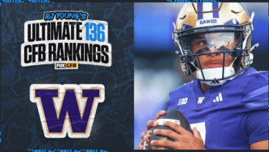 2025 Predicciones de fútbol de Washington: Huskies ocupó el puesto 49 en el último 136 de RJ Young.