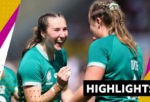 Mujeres de rugby de la Copa Mundial: Irlanda 42-14 sobresaliente en Japón