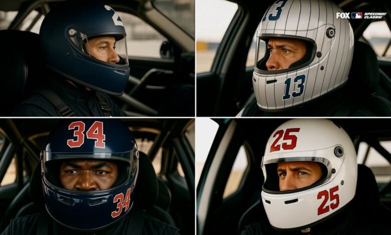 David Ortiz, Derek Jeter, Alex Rodríguez y Kevin Burkhardt Race en Bristol Motor Speedway David Ortiz, Derek Jeter, Alex Rodríguez y Kevin Burkhardt Race en Bristol Motor Speedway