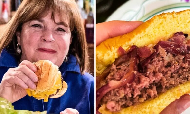 Revisión: hamburguesas de queso de cebolla caramelizada de Ina Garten Revisión: hamburguesas de queso de cebolla caramelizada de Ina Garten
