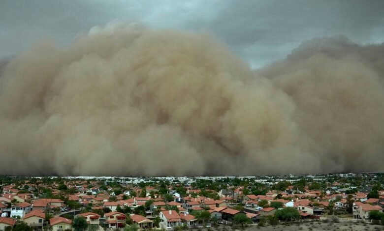 Phoenix, tormenta de polvo, docenas de vuelos, vuelos para desviarse