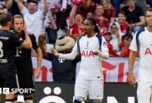 Harry Kane: El delantero del Bayern de Múnich y se perdió la penalización por Tottenham Hotspur