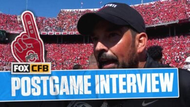 Post un juego de entrevista: entrenador en jefe de Ohio Ryan Day, QB Julian Sayin después de ganar mucho con Texas.