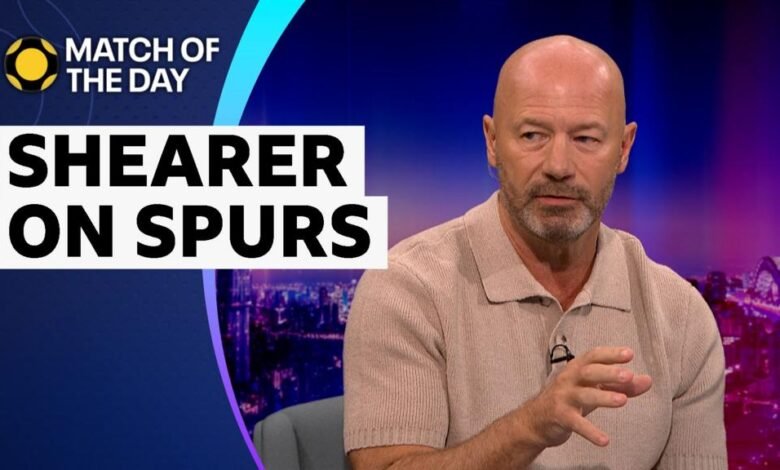 MOTD: Alan Shearer destruye la ‘clase magistral del centro del campo’ de los Spurs. MOTD: Alan Shearer destruye la ‘clase magistral del centro del campo’ de los Spurs.