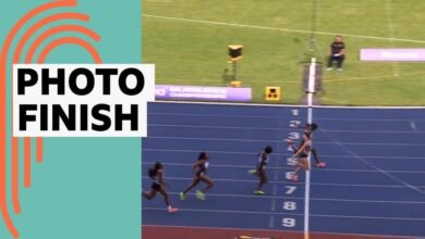 Campeonato de atletismo del Reino Unido: Dina Asher-Smith recibió un premio de oro de 200 m en la fotografía.