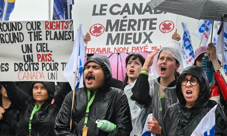 Air Canada suspende los planes para reiniciar vuelos después de la huelga, el sindicato de personal desafía la orden de regreso al trabajo