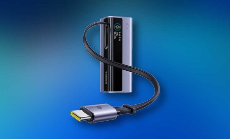 Este banco de energía para computadora portátil con cable USB-C retráctil ahora tiene un 37% de descuento