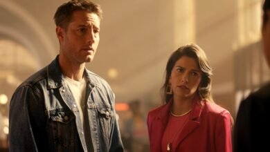 Justin Hartley, Sophia Pernas apareció en Quantum Lip antes del rastreador