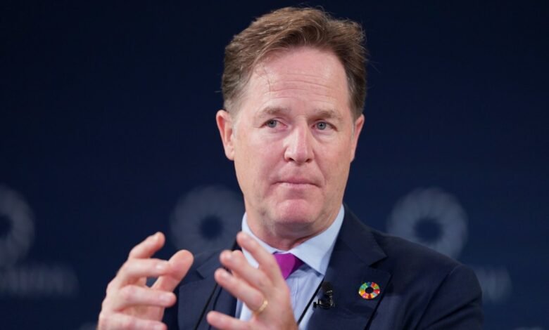 El ex meta ejecutivo Nick Clegg ofrece cuidadosas críticas al valle de Silicon ‘Atformist’ ‘haraponés El ex meta ejecutivo Nick Clegg ofrece cuidadosas críticas al valle de Silicon ‘Atformist’ ‘haraponés