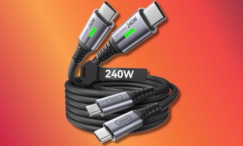 Marque dos cables USB-C Ultra-Fast 240W por menos de $ 10 hoy