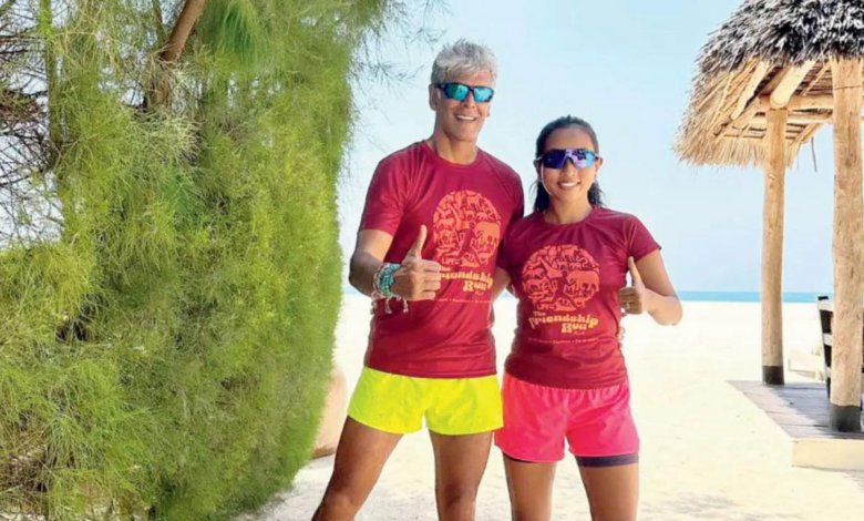 Milind Soman participó en el Trythlon de Ironman una década después Milind Soman participó en el Trythlon de Ironman una década después