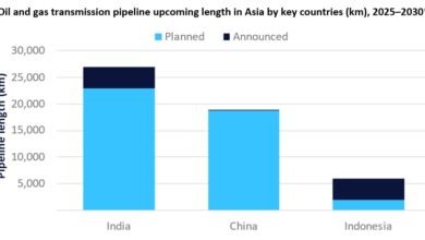 India para liderar las adiciones de longitud de la tubería de transmisión de petróleo y gas de Asia para 2030