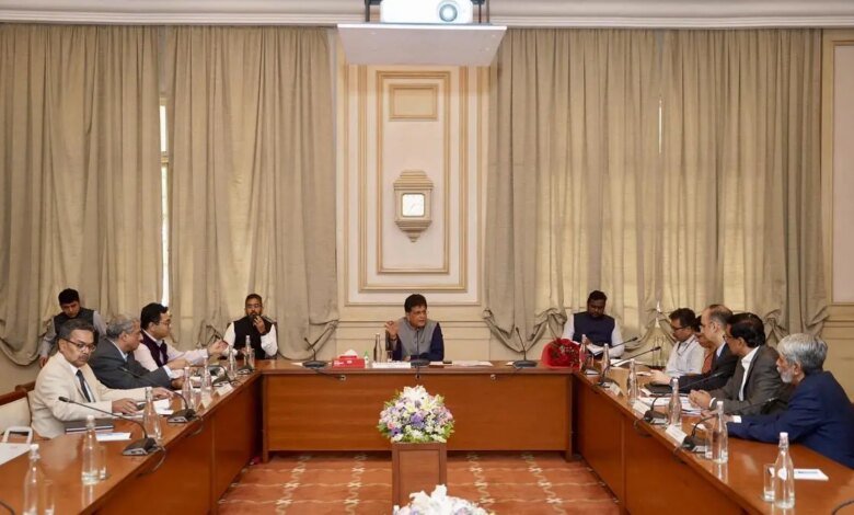 Estrategia de conversaciones de Piyush Goyal con exportadores, discute el impacto de las tarifas