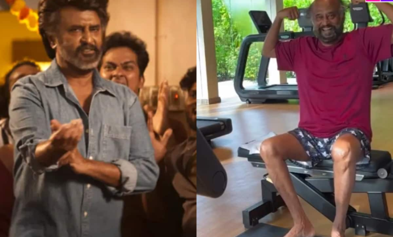 La superestrella Rajinikanth bombea hierro en 74 En el último video de entrenamiento, los fanáticos están sorprendidos