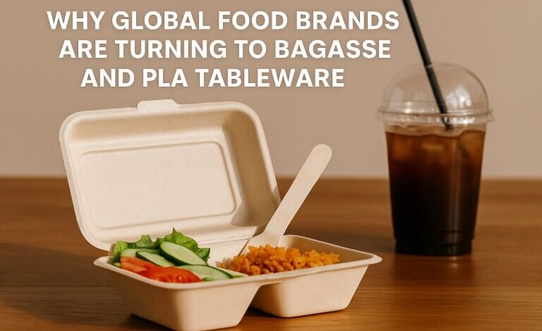 Por qué las marcas de alimentos globales están recurriendo a la vajilla de bagazo y PLA