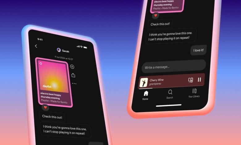 Spotify lanza una función de mensajería en un intento por volverse más social
