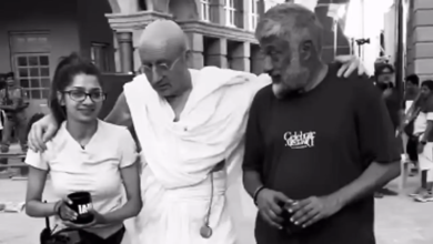 Anupam Kher deja caer el video detrás de la pantalla desde el conjunto de archivos Bangla