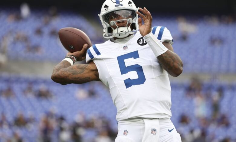 QB Anthony Richardson deja el juego presidencial de los Colts después de hacer un tiro fuerte