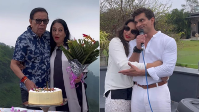 Bipasha Basu abraza a su esposo Karan cuando canaliza a su Elvis Prisley interno