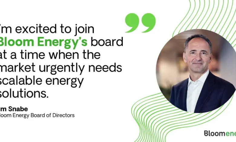 Bloom Energy designa a Jim Snabe para la Junta Directiva
