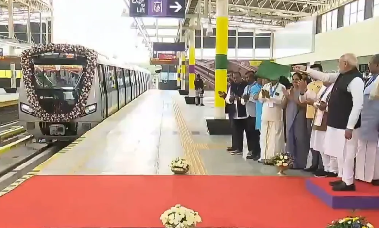 PM Modi inaugura la línea amarilla de Bangalore Metro Rail
