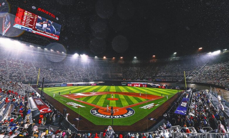 MLB Speedway Classic en Bristol Motor Speedway fue suspendido, continuó el domingo MLB Speedway Classic en Bristol Motor Speedway fue suspendido, continuó el domingo