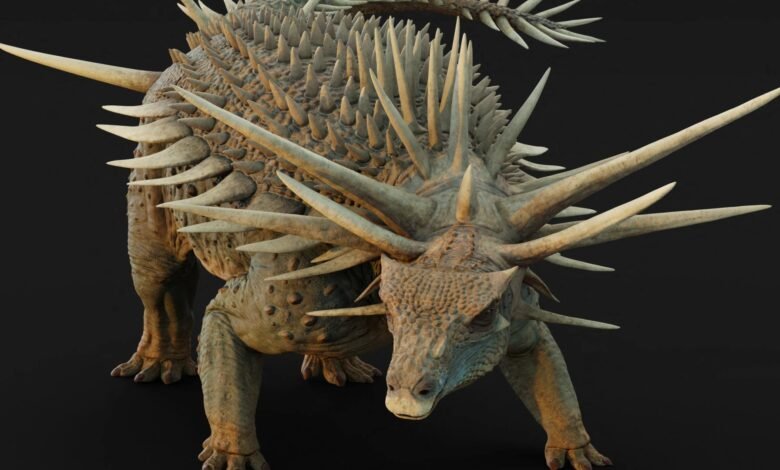 Dinosaurio ‘punk’ con picos de cuello de metro descubierto para protegerlo de depredadores temibles