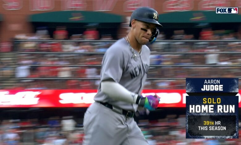 El juez de Aaron combina jonrón solitario, corta el déficit de los Yankees contra el cardenal