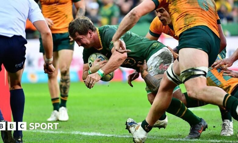 Sudáfrica 30-22 Australia: los Springboks se recuperan de la apertura del campeonato de rugby Sudáfrica 30-22 Australia: los Springboks se recuperan de la apertura del campeonato de rugby
