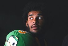 Dante Moore, Dillon Gabriel Underfudy, es la expectativa de la expectativa de Oregon