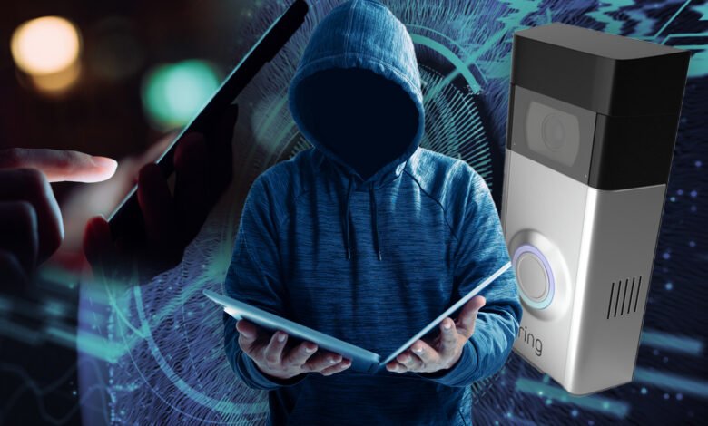 Las letreros espeluznantes se están observando a través de la cámara del teléfono, el timbre de la anillo o la computadora portátil y la configuración para que se detenga al instante Las letreros espeluznantes se están observando a través de la cámara del teléfono, el timbre de la anillo o la computadora portátil y la configuración para que se detenga al instante