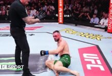 UFC: Kiefer Crosbie llama al árbitro después de que el final de la rodilla sea ilegal en China