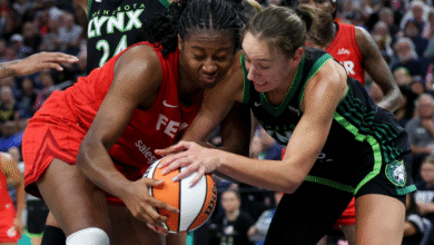 Imágenes de Play -Ff WNBA: clasificación, horarios con fiebre que se aferran a la posición final en el contexto de la crisis de trauma