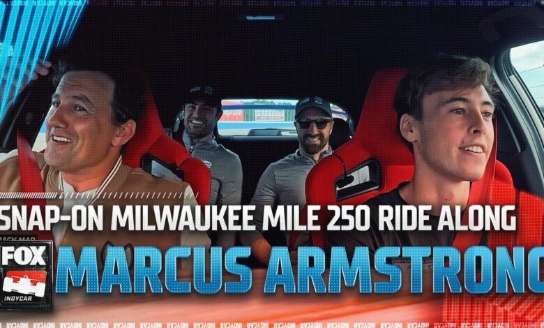 Marcus Armstrong trajo a Will Buxton, James Hinchcliffe y Jack Harvey alrededor del Wisconsin State Fair Park Marcus Armstrong trajo a Will Buxton, James Hinchcliffe y Jack Harvey alrededor del Wisconsin State Fair Park