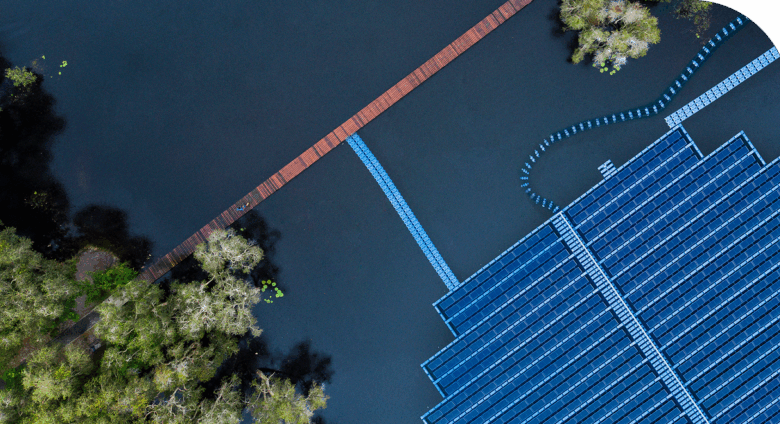 Un pequeño proyecto solar que flota en los Estados Unidos Un pequeño proyecto solar que flota en los Estados Unidos