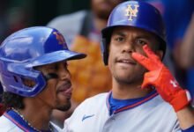 El problema de las probabilidades de comodín NL: Mets, los Red Devils fueron encerrados en la carrera de dos equipos para la posición final cuando los cubos, Padres, sentados bonitos