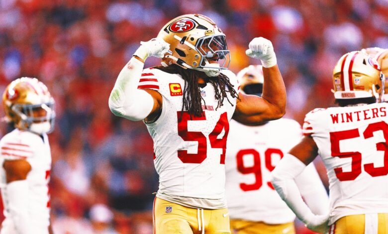 2025 El mejor equipo de la NFL: Fred Warner, Roquan Smith es el líder de los 10 mejores.