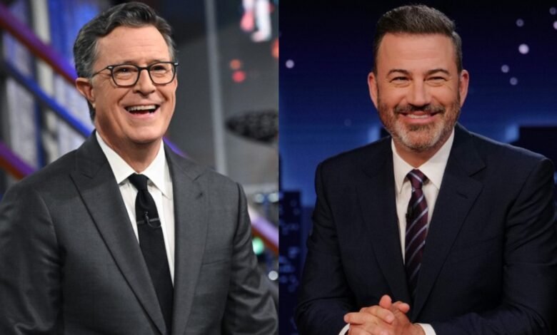 Jimmy Kimmel ha sido nominado para una AM y está utilizando la plataforma para apoyar a Stephen Calbert para apoyar la cancelación