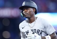 Vista: Jazz Chisholm Jr. La primera base de Yankees se duplica en la segunda base en comparación con los marlins