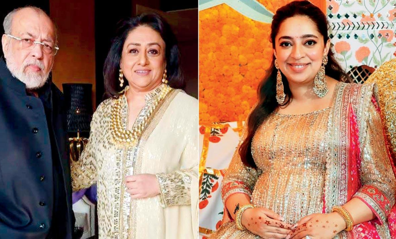 La hija del cineasta JP Dutta, Nidhi Dutt, compartió su alegría con la niña La hija del cineasta JP Dutta, Nidhi Dutt, compartió su alegría con la niña
