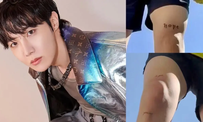 El nuevo tatuaje de BTS J-Hope deja a los fanáticos sacudidos; K-pop Idol tiene tinta sobre sus rodillas El nuevo tatuaje de BTS J-Hope deja a los fanáticos sacudidos; K-pop Idol tiene tinta sobre sus rodillas