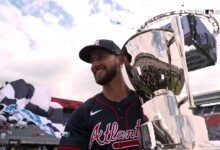 Eli White reflexiona sobre el día de dos casas en la victoria de Braves sobre los rojos en Speedway Classic | MLB en Fox