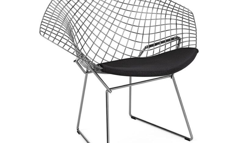 Silla de diamantes de Knoll Bertoia | Suministros informados