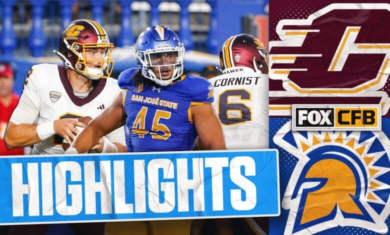 Central Michigan Chippewas vs. San Jose State Spartans Highlights | Football College Fox