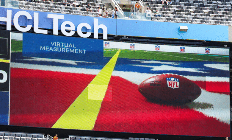 Sin cadena, no hay problema: la NFL debuta un nuevo sistema de medición virtual durante el juego del Salón de la Fama