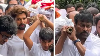 Allu Arjun, Chiranjivi, Ram Charan rinde el tributo sensible a Alu Kanakaranam