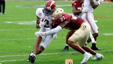 Lesión de Ryan Williams: la estrella de Alabama WR se sorprendió en el cuarto trimestre de Florida