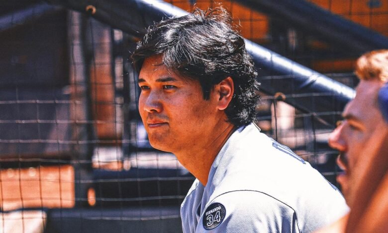 Shohei Ohtani Heckler después de la victoria de la rivalidad de regreso de los Dodgers vs. Padres Shohei Ohtani Heckler después de la victoria de la rivalidad de regreso de los Dodgers vs. Padres